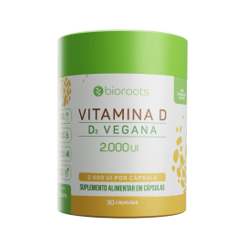 Vitamina D 2000UI com 30 Cápsulas - Bioroots