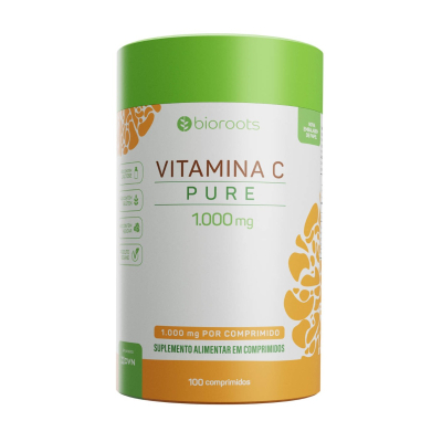 Vitamina C Vegan com 100 Comprimidos - Bioroots