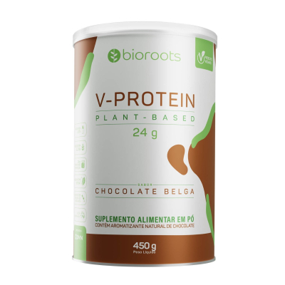 Proteína V-protein Plant Based Chocolate Belga 450g Bioroots